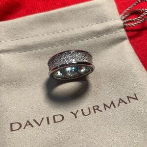 David Yurman Silver Ring with Crystals